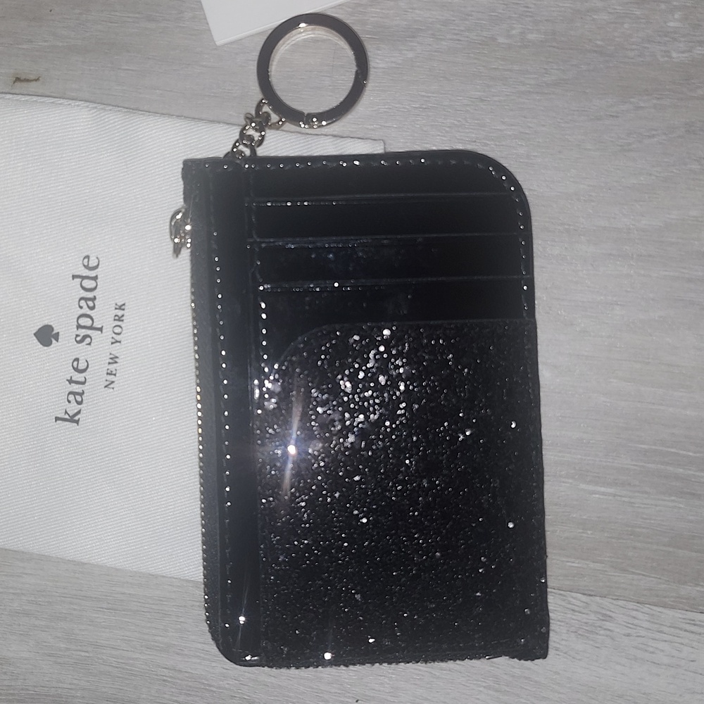 Kate Spade Joeley Black Glimmer Small Satchel and Cardholder - Picture 5 of 13